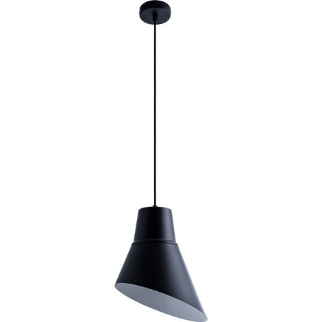 Paco Home Pendelleuchte Hängelampe Esszimmer Esstischlampe Industrial Textilkabel Kürzbar ohne Leuchtmittel, Schwarz-Weiß