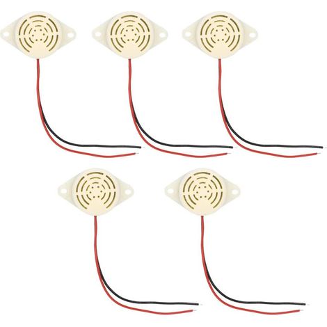 5pcs Buzzer, Alarme Sonore 95dB, Actif 3-24V, Électronique, Pour Ordinateur Et Jouet