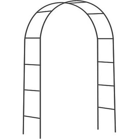 Arche déco en fer noir - Structure de soutien pour plantes grimpantes et décoration de jardin--240cm140cm38cm (1/5)