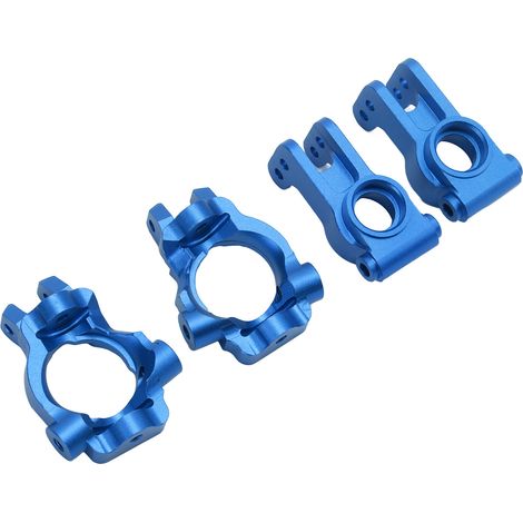 Métal Avant Moyeu C Support Fusée Porte-Moyeux Arrière pour Losi Lasernut U4 1/10 Voiture RC Bleu (1/5)