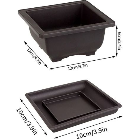 (S2 S et plateau) Plateau carré ou rectangulaire pour bonsaï, imitation terre cuite violette, idéal pour plantes succulentes
Pots pour plantes (1/4)