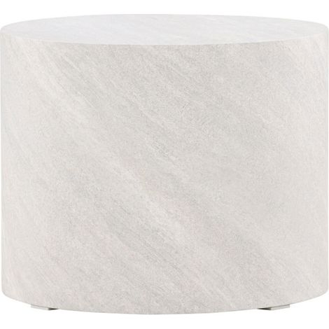 Table d'appoint ronde effet marbre ø50cm - Gris clair - York (1/5)