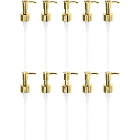 Lot de 10 pompes distributrices de savon dorées 24 410 pour