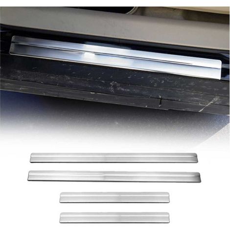 Couverture de Seuil de porte pour Nissan Navara 2005-2015 acier inox chromé 4Pcs (1/5)