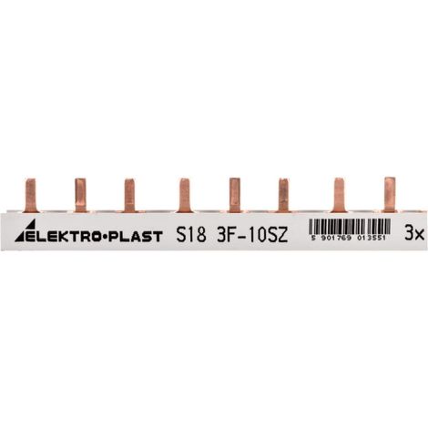 Barra di distribuzione di corrente tipo PIN 3P 10mm2 63A 18 pin IZS10/3F/18 45.228