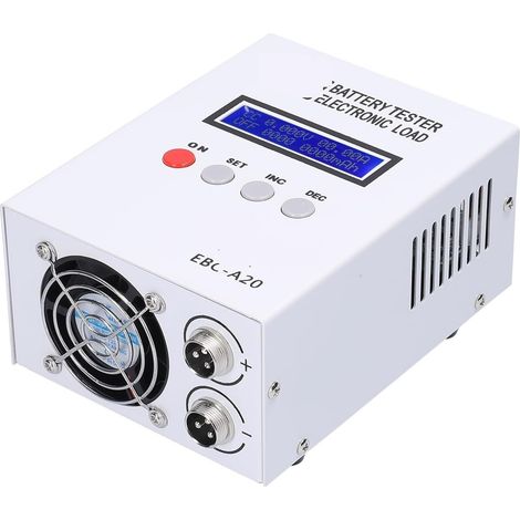 Testeur de charge électronique CC Testeur de batterie EBC-A20 Testeur de capacité de batterie au plomb-acide au lithium 85W Recharge 5A Contrôle logiciel de support de décharge 20A pour le courant de (1/5)