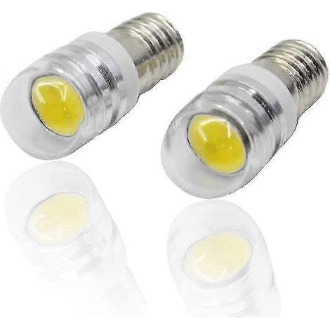 Lot de 4 ampoules LED COB 1,5 W, culot E10, 12 V, pour phares, lampes torches et torches, blanc chaud 3000 K. (1/4)