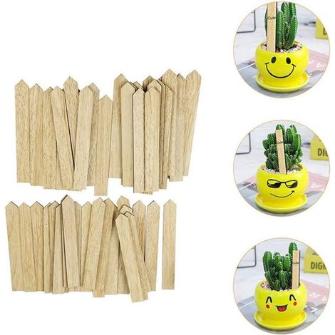 Etichette per piante in bambù, 50 pezzi. Cartellini per piante, etichette per piante, segnapiante, cartelli per l'orto. Etichette per piante per l'orto. (1/5)