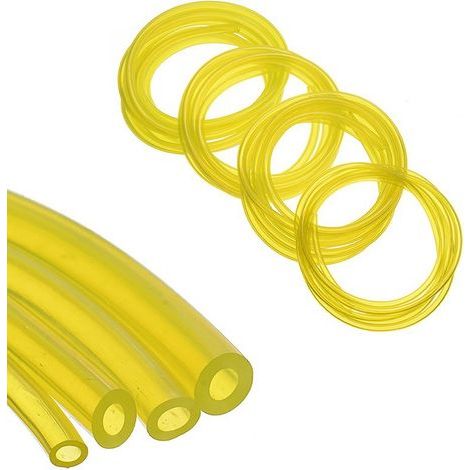 BRAVIX Tuyau de carburant essence scie à chaîne ordinaire 2 temps petit moteur tondeuse à gazon carburateur tuyau d'huile jaune, quatre pièces 1 mètre (1/4)