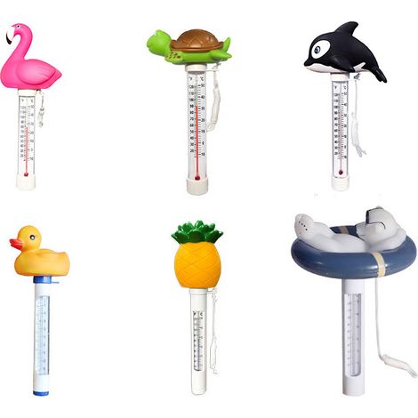 Thermomètre flottant 1 pièce, noir, 1121cm, thermomètre de piscine requin (1/2)