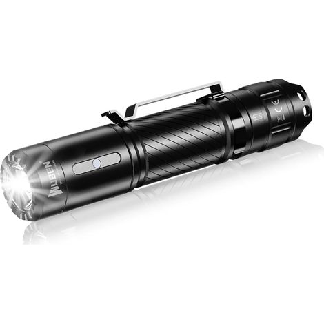 Linterna recargable C3 de 1200 lúmenes, linterna LED ultrapotente, luz táctica impermeable IP68, linterna USB C, 6 modos para acampar al aire libre, senderismo, emergencia (1/5)