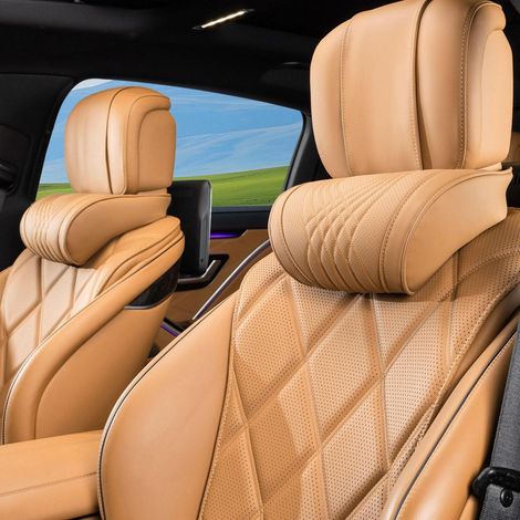 Repose-tête en mousse à mémoire de forme pour voiture, lot de 2, couleur palomino marron (1/5)