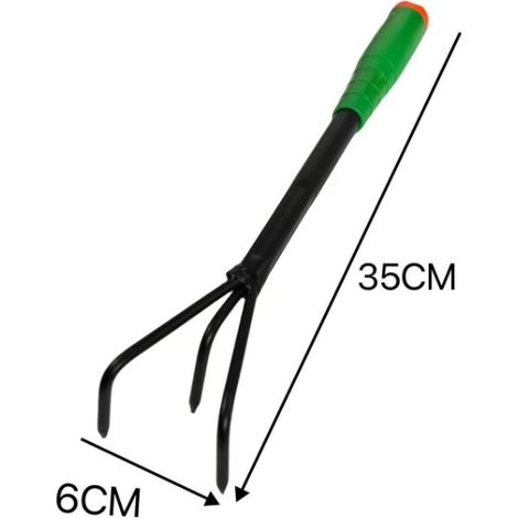 Griffe piocheuse à 3 dents spatulées, Préparation du Sol, Tête D'outil, Longueur: 35 cm, Largeur: 7 cm