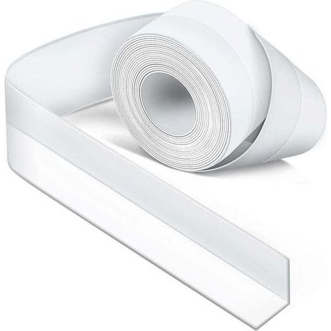 Joint Silicone Blanc Salle de Bain, Joint Salle de Baignoire, Ruban D'étanchéité, Anti-Moisissure et Imperméable, Ruban Adhésif doux Adapté à la Cuisine, les Toilettes, le Coin,de (1/4)