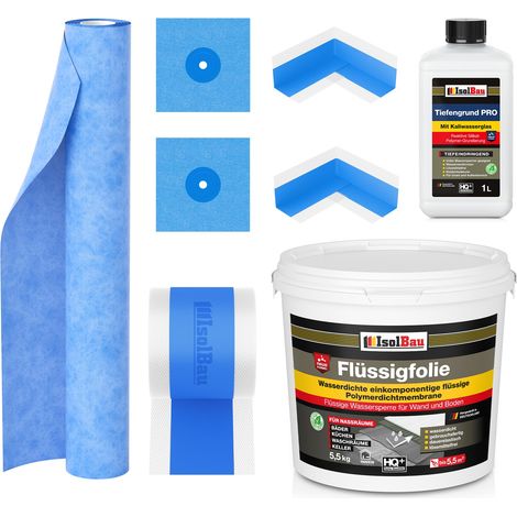 Dichtset 502B Flüssigfolie 5,5 kg Matte 1 m TF PRO 1 l 5 m Klebeband 2 x Ecke 2 x Manschette (1/5)