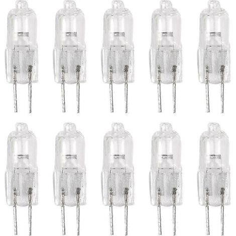 Lot de 10 ampoules halogènes G4 12 V 35 W blanc chaud (1/5)