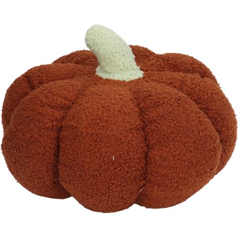 Peluche Citrouille Douce et Moelleuse, Coussin Citrouille Mignon et Original pour Halloween, Noël et Décoration Intérieure Marron (1/5)