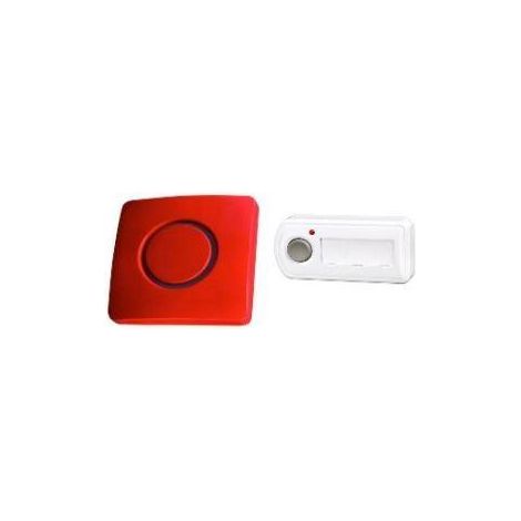 Elektrobock BZ10-8 Funkklingel mit Batterieversorgung, rot
