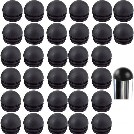 Embout Bouchons pour Tube de Chaise de Rond Noirs, Embout Entrant Rond pour Pied de Chaise, Embout Pied de Chaise 32 Pièces (22mm) (1/5)