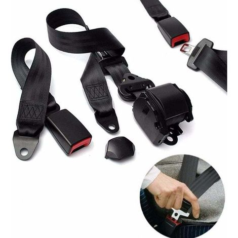 Ceinture de sécurité 3 points rétractable réglable universelle pour Go Kart Club Golf chariot véhicule camion (1/5)