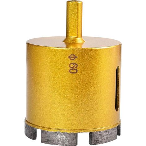 AIDUCHO 60mm Diamant Scie Trépan, Foret À Creuser Creux De Marbre De Céramique, Porcelaine, Porcelaine, Tuile, Marbre, Granit (Diamètre De 60mm) (1/5)