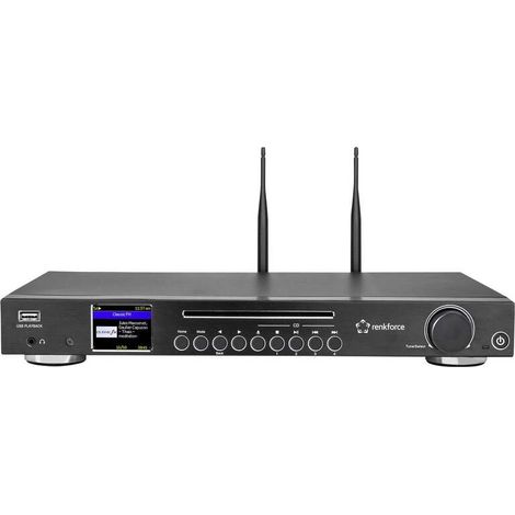 [GEBRAUCHT] B-Ware RENKFORCE Radio Empfänger RF DAB DAIR1702 Internetradio Fernbedienung WLAN CD BT (1/2)