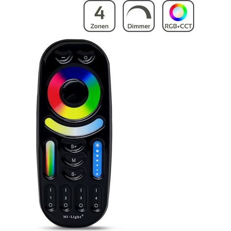MiBoxer RGB+CCT Fernbedienung 4 Zonen Dimmen Schalten Farbsteuerung FUT092 - Farbe: schwarz (1/5)