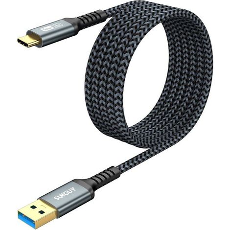 TRAHOO-USB C Câble, USB 3.0 USB-A vers USB-C 10 Gbit/s Câble en Nylon Tressé de Type-C Compatible avec iPhone 17/16/15 Pro Ma[J64] (1/5)
