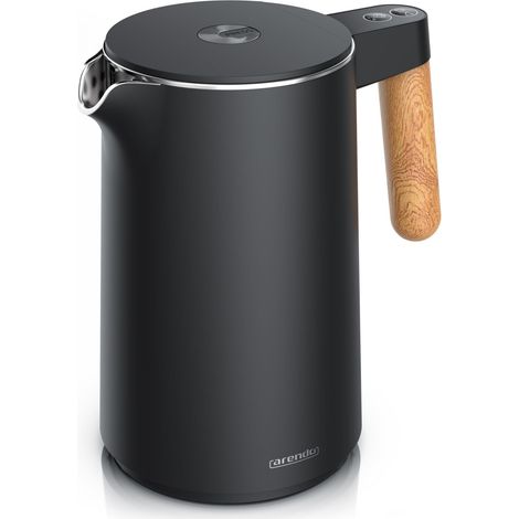 Bouilloire avec réglage de la température - Acier inoxydable - 45-100 degrés - 1,5 l - Double paroi - Sans BPA - Fonction de maintien au chaud - Théière avec indicateur de température (1/5)