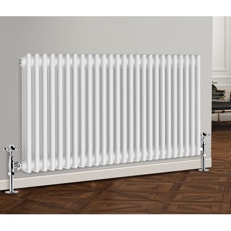 Traditional Radiator Cast Iron Style Radiator 3 Column White 600 x 1190mm
