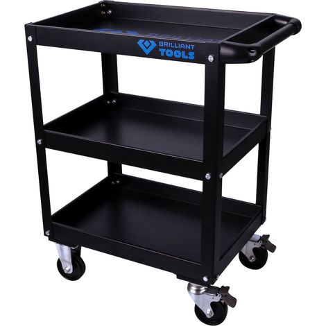 Brilliant Tools Carro de servicio negro 3 niveles 40 kg (1/3)
