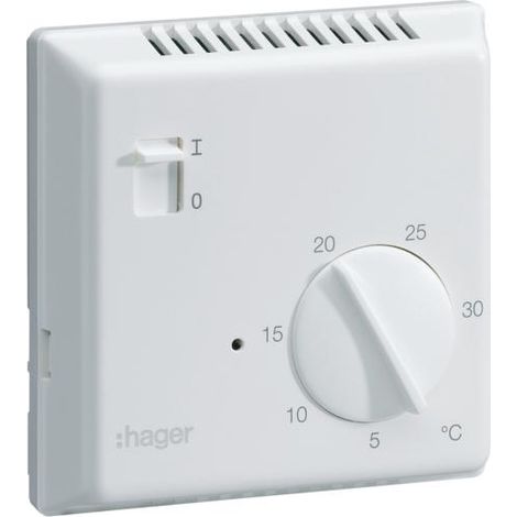 Hager – Thermostat électrique fil pilote programmable – Gestion chauffage électrique – Pour installation murale – Compatible avec systèmes de chauffage (1/5)