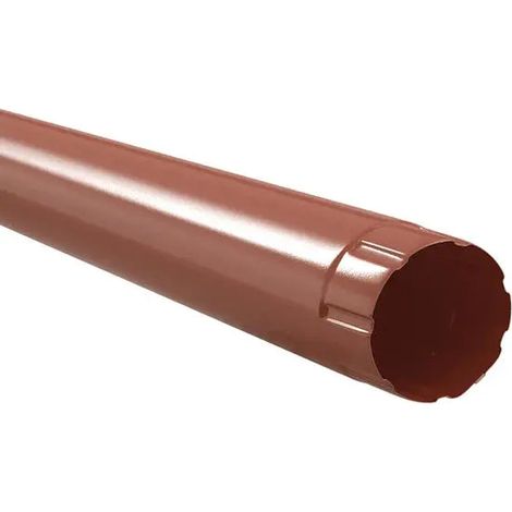 Rallonge intermédiaire tuyau descente acier Ø90 mm L1000 – Rouge brique RAL 8004