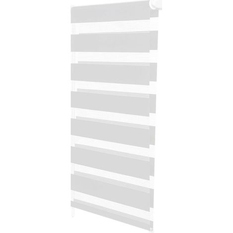 Idmarket – Store enrouleur zébré jour nuit 60 x 170 cm blanc – Taux d'ombrage 50-60% – Mécanisme à chaînette – Fixation murale ou fenêtre
