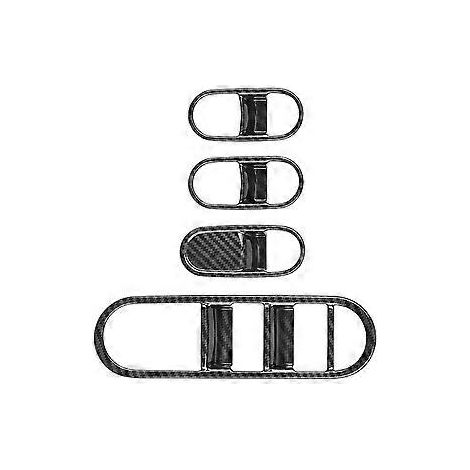 Cache-bouton de lève-vitre en fibre de carbone pour Audi IONIQ 2022+ B (1/5)