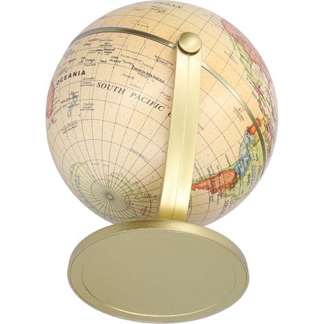 Mini globe terrestre rotatif de bureau, édition anglaise, outil pédagogique de géographie (1/5)
