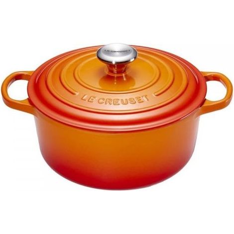 Le Creuset Signature Bräter rund 24 cm ofenrot
