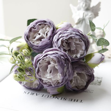 Hkapeg – Exquisite künstliche Seidenblumensträuße für Hochzeiten, Valentinstag und Brautdekorationen – Sonderpreis (1/5)