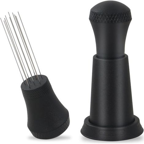 Thijox WDT Verteilerwerkzeug für Espresso, 0,4 mm, 10 Nadeln, Kaffeerührer und verteiler für Baristas, Schwarz, für Zuhause und Cafés (1/5)