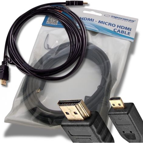 Cavo HDMI lungo - HDMI micro 3M per fotocamere e proiettori (1/5)