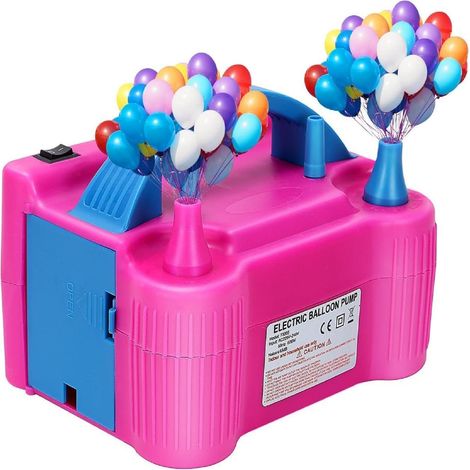 Youyijia Luftballonpumpe Elektrische 600W Elektrische Ballonpumpe,Portable Double Nozzle Balloon Pump Balloons Inflator for Party,Wedding,Birthday Decoration (1/5)