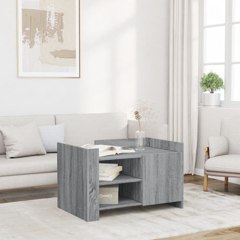 Coffee Table Grey Sonoma 80x50x50 cm Engineered Wood vidaXL (1/5)