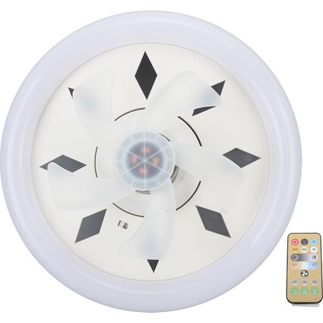 Ventilateur de plafond 11,8 pouces 60W avec lumière E27 LED, ventilateurs à intensité variable, télécommande, 3 vitesses, 5 pales, rotatif à 360 degrés, 85 à 265V