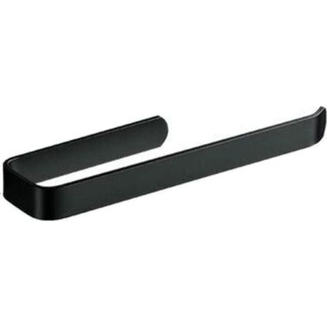 1 Porte-serviettes mural, anneau noir mat, fixation sans perçage, pour salle de bain, cuisine, WC (1/5)