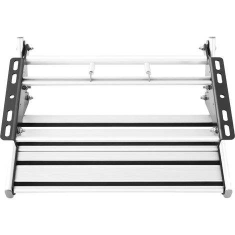 Plataforma para autocaravanas, construcción robusta de aluminio, capacidad de 150 kg, color plata. (1/2)