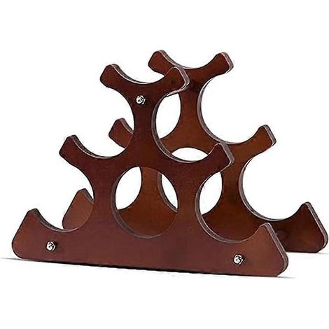 Casier à vin en bois autoportant, support de comptoir pour 6 bouteilles, organisateur de rangement pour le vin (1/5)