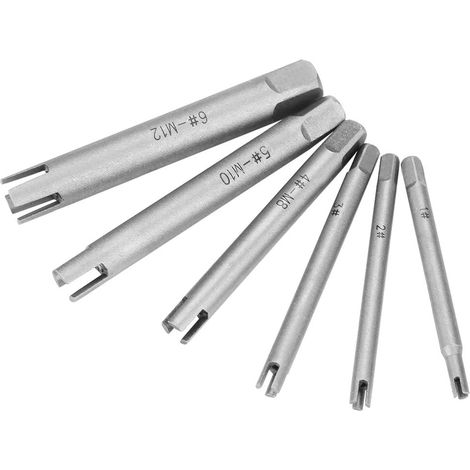 Extracteur De Taraud, 6 Pcs Extracteur De Robinet en Acier à Tête Cassée pour Le Retrait De Boulons à Vis Industriels Et Les Travaux De Réparation Domestiques Quotidiens (1/5)