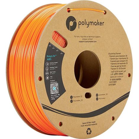 Polymaker PE01009 PolyLite Filament ABS inodore 1.75 mm 1000 g orange 1 pc(s) X250972 (1/5)