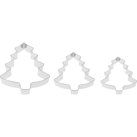 Ausstecher MagicHome Weihnachten, zum Backen, Baum, Förmchen, 3 Stk. (1/3)