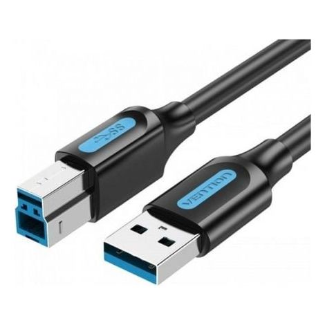 Cable USB 3.0 Vention COOBD/ USB Tipo-B Macho - USB Macho/ 5Gbps/ 50cm/ Negro